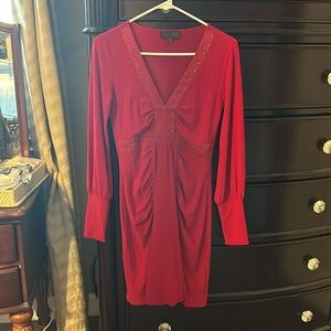 Guess red dress with studded accent